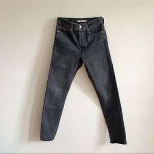 Levi’s high waisted wedgie black wash jeans